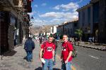 Mat Sides & myself surveying  the streets of Peru