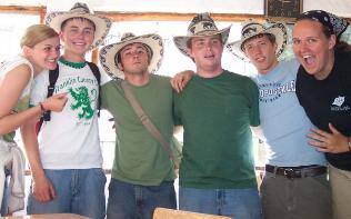 Team Members Jana Pierce, Alex Ward, Mat Sides, Eric Lovin, Shawn Goins and Stephanie Asbury during mission 2004